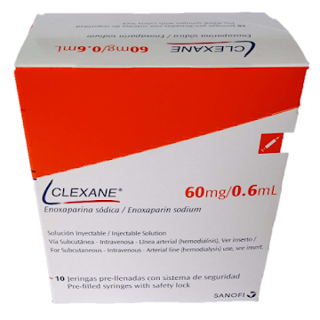 Clexane Enoxaparina Sódica 60mg/0.6ml Sanofi Caja x 10 Jeringas  
