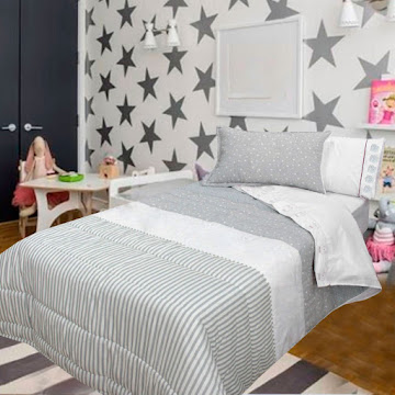 Solo Online Edredon Edredona Kids   Color Gris Sencillo X 1 Unidad 