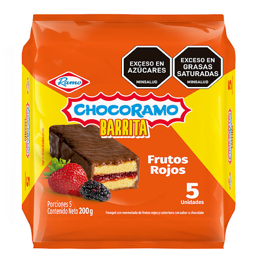 Barra Chocorramo Con Mermelada Rojos 40g Paquete x 5 und