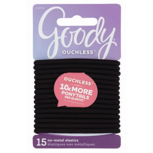 Elásticos Medianos Negros Goody x 15 und