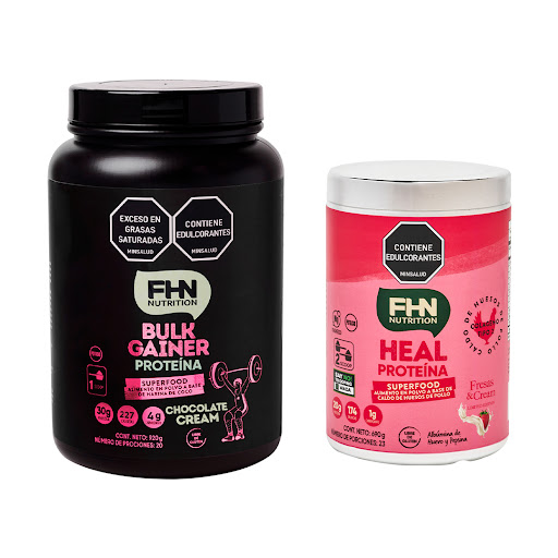 BALANCE PACK  1 HEAL FRESA 690gr  1 BULK GAINER CHOCOLATE 920 gr FHN NUTRITION 921 gr x 2 undefined