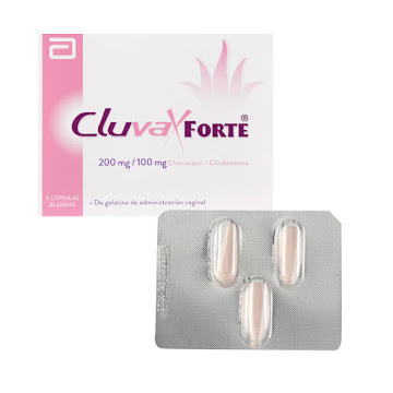Cluvax Forte 200mg Cáp.   Vag.X3cap. Gynopharm Clotrimazol Clindamicina  