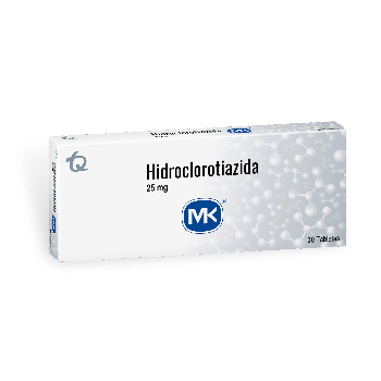 Hidroclorotiazida 25 mg MK Caja x 30 Tabletas  
