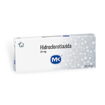 Hidroclorotiazida 25 mg MK Caja x 30 Tabletas  