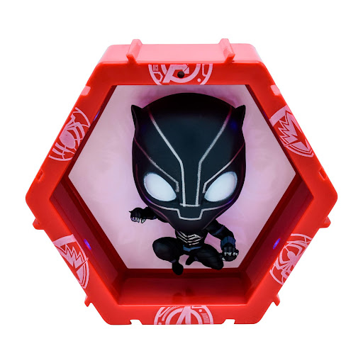 Figura Wow Pods Marvel Black Panther Wow! Pods Caja x 1 The avengers y tus personajes favoritos del UMC ahora en figuras coleccionables Wow Pods. Cada figura de juguete coleccionable tiene su propio pod hexagonal con luces UV incorporadas. Simplemente desl