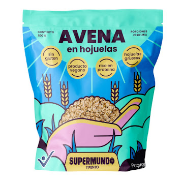 Avena en Hojuelas Super Mundo Gruesa Libre De Gluten Doypack x 500 gr  