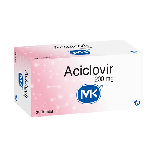 Aciclovir 200 mg MK Caja x 25 Tabletas