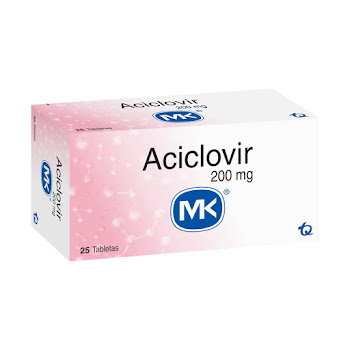 Aciclovir 200 mg MK Caja x 25 Tabletas  