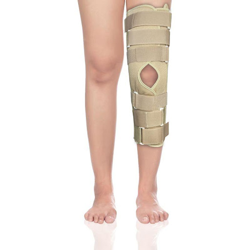 Inmovilizador Rodilla 16 Beige Recovery Individual x 1 Inmovilizador total de rodilla de 40cm de largo removible con cierres en velcro
