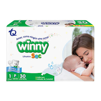 Pañales Winny Ultratrim Sec + Toallitas Húmedas Etapa 1 X 30 Und  