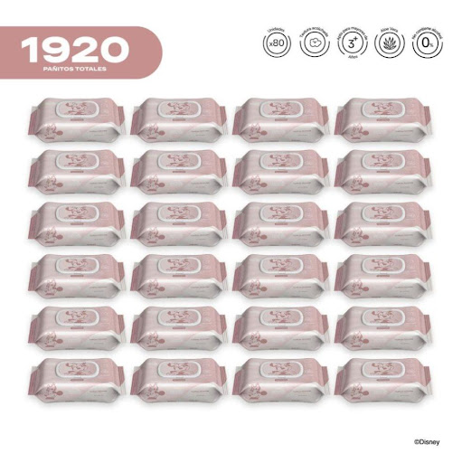 Pack x24 Pañitos Húmedos Disney Cosmos Minnie Niñas CMS COSMOS Flow-Packs x 80 unidades undefined