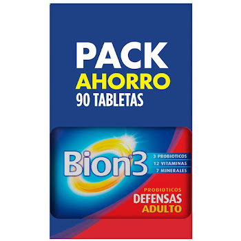 Bion3 Pack Defensas Adulto Suplemento Con Vitaminas Minerales y Probióticos P&G Caja x 90 Tabletas  