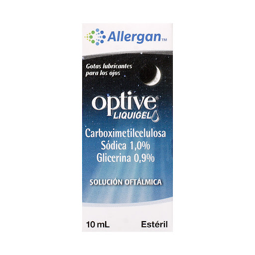 Optive Liquigel Carboximetilcelulosa + Glicerina 0.9% Lágrimas Artificiales Abbvie Frasco x 10 ml