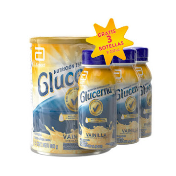 Glucerna Abbott Vainilla Polvo 850 gr + 3 Botellas Gratis Glucerna Vainilla Líquido 237 ml x 4 und  