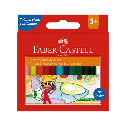 Creyones De Cera Fabercastell Colores Surtido Caja x 12 und