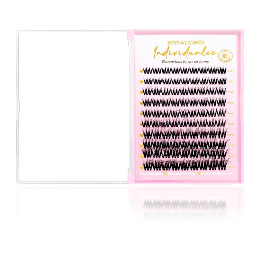 Pestañas Postizas Individuales Fluff-02 -10 Líneas Bryka Caja x 120unidades Pestañas individuales que combinan el efecto wispy y fluffy con pelo orgánico muy crespo. Cada caja contiene longitudes de 8, 10, 12, 14 y 16 mm con curvatura D. Proporciona al menos 10 cambios de pes