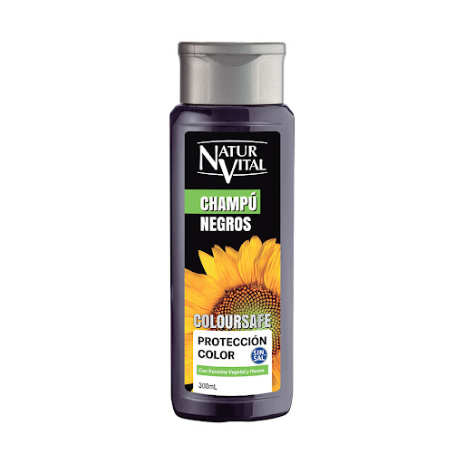 Shampoo Naturaleza Y Vida Henna Reflejos Negros Coloursafe x 300 ml