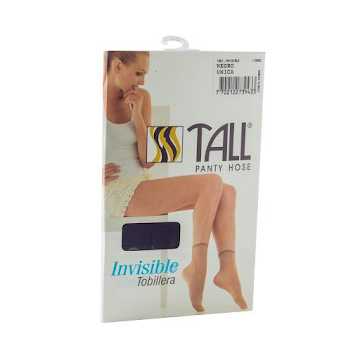 MEDIAS TALL PANTY HOSE   INVISIBLE TOBILLERA NEGRO TALLA UNICA X1UND.    