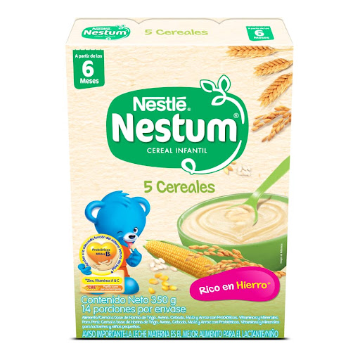 Cereal Infantil Nestum 5 Cereales Caja x 350 gr