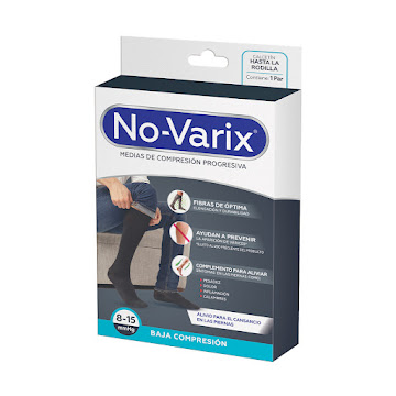 Medias No Varix Baja Compresión Caballero Navy Azul M x 1 und  