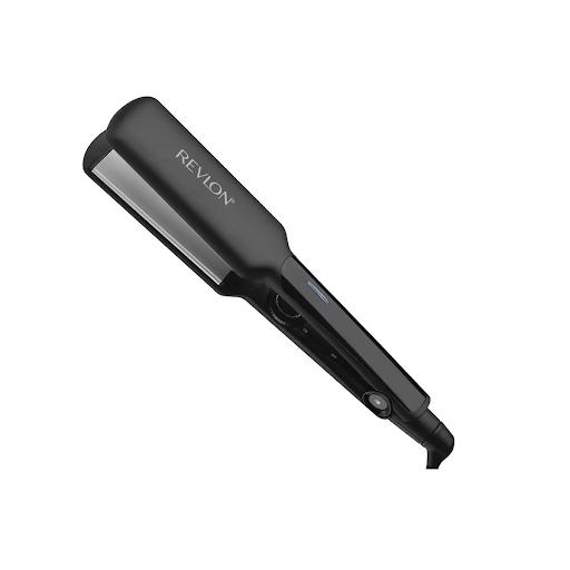 Plancha para Cabello Alisado profesional Revlon Caja x 1 Diseñada para resultados de salón desde casa, ofrece control total de temperatura y placas suaves que deslizan sin tirar ni dañar el cabello.
