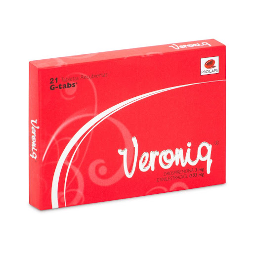 Veroniq Drospirenona + Etinilestradiol 3mg/0.03mg Procaps Caja x 21 Tabletas