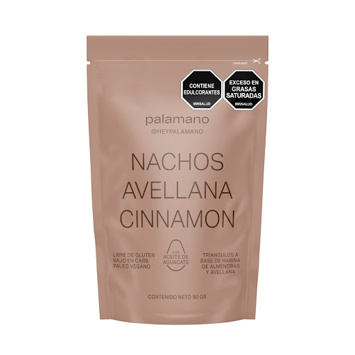 Nachos Palamano Avellana Y Almendras Sabor Canela Paquete x 90 gr