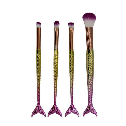 Kit de Brochas Sirena Para Maquillaje GENERICO Unidad x 4 undefined