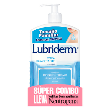 Crema Lubriderm x 946 ml + Toallas Neutrogena x 25 und  