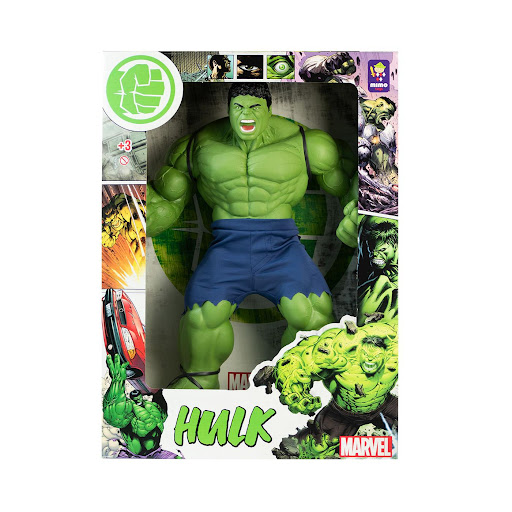 Muñeco Hulk Universe Marvel 50 cm Marvel Caja x 1 ĦAdéntrate en el universo Marvel con el Muñeco Hulk Universe de Mimo Toys! Este increíble muñeco de 50 cm de altura, con cuerpo articulado, está diseñado con los detalles icónicos del personaje Hulk. 