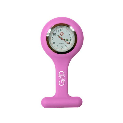 RELOJ ROSADO NEON GMD IMPORMEDICAL  x 1 Es un accesorio diseñado para profesionales de la salud, especialmente enfermeros y médicos. Su diseño colgante permite una lectura rápida y cómoda del tiempo, ideal para entornos clínicos. Cuenta con