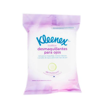 TOALLAS HÚMEDAS   KLEENEX DESMAQUILLANTE PARA OJOS DERMOTOUCH X15UND  