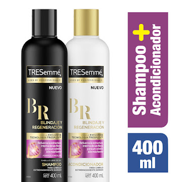 Oferta Shampoo Tresemmé Blindaje y Regeneración + Acondicionador x 400ml  