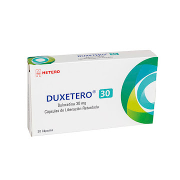 Duxetero Duloxetina 30mg Caja x 30 Cápsulas  
