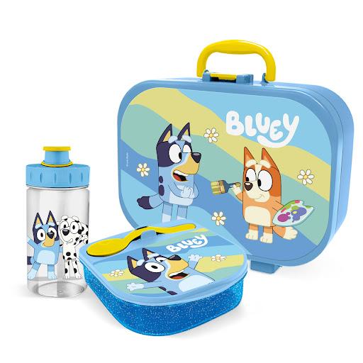 Lonchera Bluey  WANTU CAJA x 1 Lonchera Plástica Bluey, con Contenedor y Botella