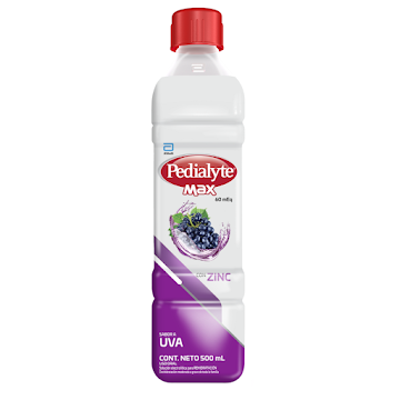 Suero Rehidratante Pedialyte Max 60 Uva Frasco X 500 ml  