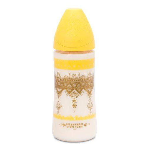 Suavinex Biberón Couture 360 ml Amarillo  Suavinex Biberón Couture 360 ml Az Caja x 1  