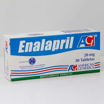 Enalapril AG 20 mg Caja x 30 Tabletas  