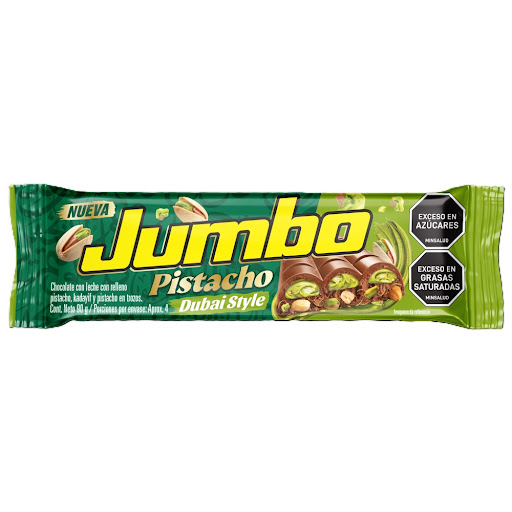 Chocolatina Jumbo Dubai Paquete x 90 gr