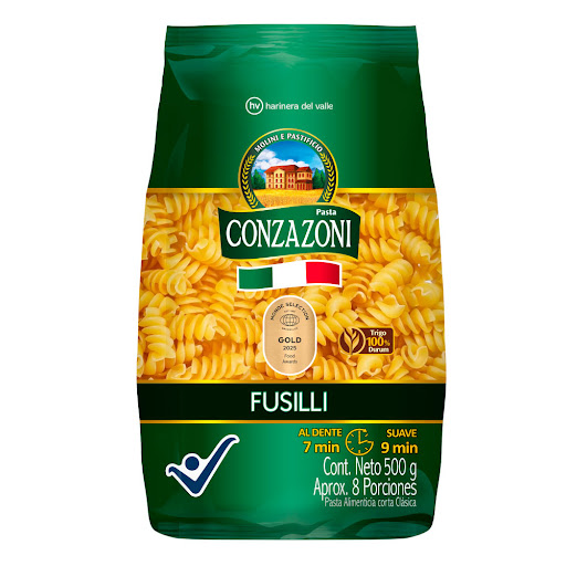 Pasta Conzazoni Fusilli Bolsa x 500 gr