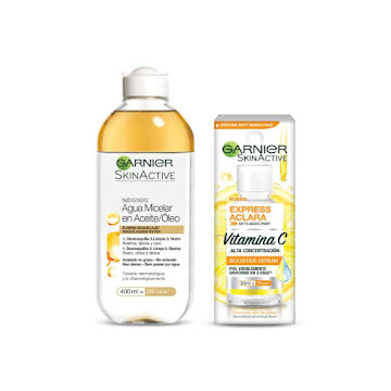 Combo Garnier Serum Vitamina C + Agua Micelar Óleo  