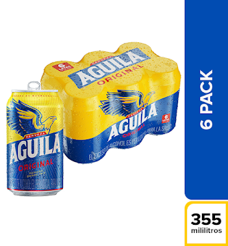 Cerveza Aguila Lata   355 C.C. X 6 