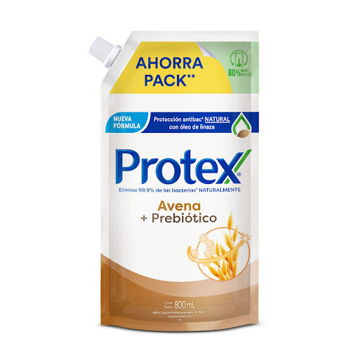 Jabón Líquido Protex Manos Avena Empaque x 800 ml