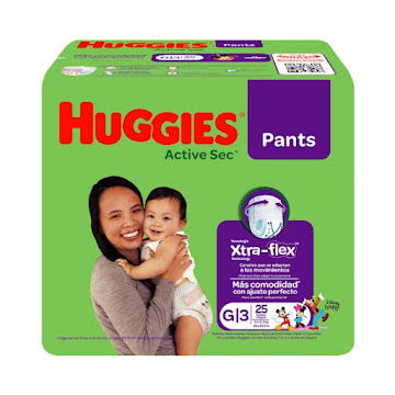 Pañales Huggies Active Sec Pants Etapa 3/G 25 und  