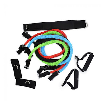 Solo Online Banda De Resistencia   10pz 150libras Con Manilares Y. Bolsa Para Transporte 