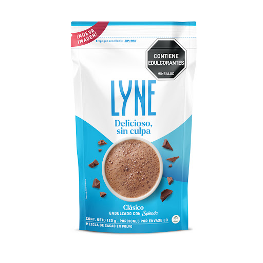 Chocolate Lyne en Polvo   con Splenda Paquete x 120 gr