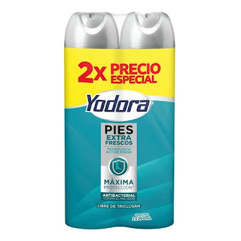 Antitranspirante Yodora Men Extra Control Pies 260 ml x 2 und  