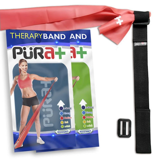Kit Bandas Elásticas Pura+ Kit en empaque Pura+. Incluye bandas elásticas en diferentes niveles de resistencia y banda de anclaje. x 4 