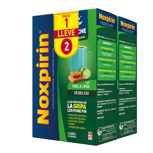 Noxpirin F Adultos Noche Panela Limón Caja x 6 Sobres