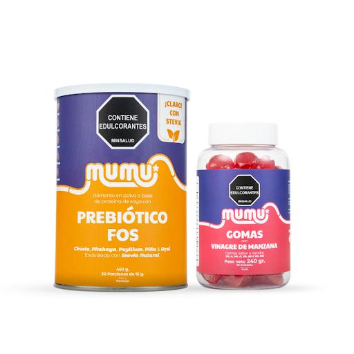 Combo Regenera Mumu Tarro x 500 gr Fibra con Prebióticos FOS + Gomitas con Vinagre de Manzana

Reinicia tu organismo liberando tu cuerpo de toxinas y quitándote un peso de encima.